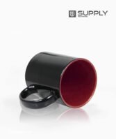 Mug Magique Sublimable - Poignée Classique intérieur bordeaux – Image 3