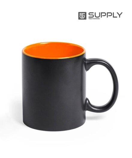 Mug Magique Sublimable - Poignée Classique interieur orange