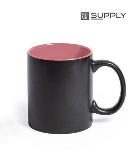 Mug Magique Sublimable - Poignée Classique intérieur Rose