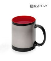 Mug Magique Sublimable - Poignée Classique interieur rouge – Image 4