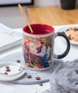 Mug Magique Sublimable - Poignée Classique interieur rouge – Image 2