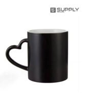 Mug Sublimable Magique Noir Poignée coeur