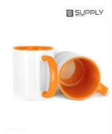 Mug sublimation intérieur orange et Poignée normal – Image 2