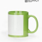 Mug pistache avec zone imprimable blanche pour sublimation