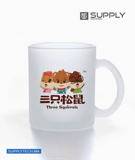 Mug en verre sablé personnalisable en sublimation