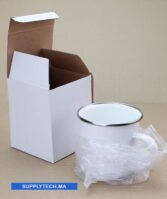 Mug en Acier Émaillé avec Cerclage Argenté – 10 oz (284 ml) – Image 3