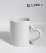 Mug Blanc de Sublimation - Poignée Cœur