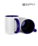 Mug sublimation intérieur bleu marine et Poignée normal – Image 3