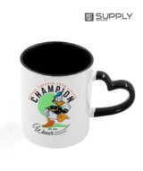Mug sublimation intérieur noir et Poignée cœur – Image 4