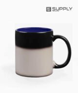 Mug Magique Sublimable - Poignée Classique intérieur bleu marine – Image 3