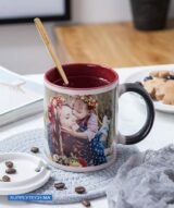 Mug Magique Sublimable - Poignée Classique intérieur bordeaux – Image 2