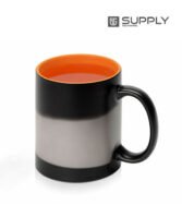 Mug Magique Sublimable - Poignée Classique interieur orange – Image 3