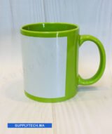 Mug pistache avec zone imprimable blanche pour sublimation – Image 2