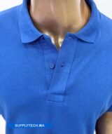 Polo Bleu roi en tissu piqué – unisex manches courtes – Image 3