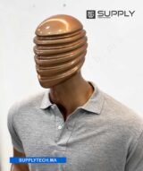 Polo Gris chiné en tissu piqué – unisex manches courtes – Image 4