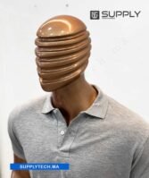 Polo Gris chiné en tissu piqué – unisex manches courtes – Image 4