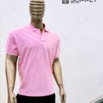 Polo rose bébé en tissu piqué – unisex manches courtes