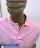 Polo rose bébé en tissu piqué – unisex manches courtes – Image 3