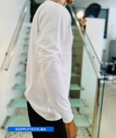 Polo blanc à Manches Longues Unisex – Image 5