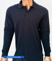 Polo Noir à Manches Longues Unisex – Image 5