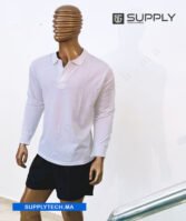 Polo blanc à Manches Longues Unisex