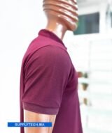 Polo Bordeaux en tissu piqué – unisex manches courtes – Image 2