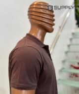 Polo marron en tissu piqué – unisex manches courtes – Image 4