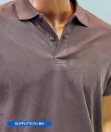 Polo marron en tissu piqué – unisex manches courtes – Image 5