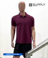 Polo Bordeaux en tissu piqué – unisex manches courtes – Image 4