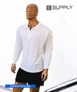 Polo blanc à Manches Longues Unisex – Image 4