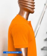 Polo orange en tissu piqué – unisex manches courtes – Image 3