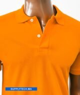 Polo orange en tissu piqué – unisex manches courtes – Image 4