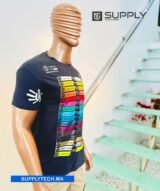 T-shirt Noir col rond regent– unisex manches courtes – Image 3