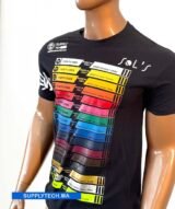 T-shirt Noir col rond regent– unisex manches courtes – Image 2