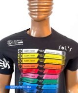 T-shirt Noir col rond regent– unisex manches courtes – Image 4