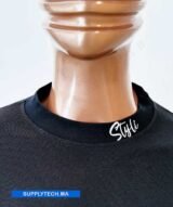 T-shirt noir Oversize Premium - 240 g/m² – Image 6