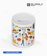 Tirelire blanche en céramique – Personnalisable par Sublimation