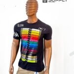 T-shirt Noir col rond regent– unisex manches courtes