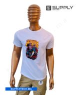 T-shirt blanc de Sublimation en Polycoton 200G