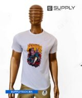 T-shirt blanc de Sublimation en Polycoton 200G – Image 7