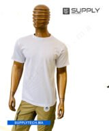 T-shirt blanc de Sublimation en Polycoton 200G – Image 4