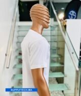 T-shirt blanc de Sublimation en Polycoton 200G – Image 8