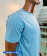 T-shirts bleu ciel essentiel coton unisexe - manches courtes – Image 3