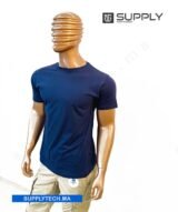 T-shirts bleu marine essentiel coton unisexe - manches courtes