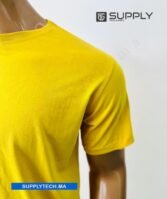 T-shirts jaune essentiel coton unisexe - manches courtes – Image 4