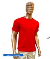 T-shirts Rouge essentiel coton unisexe - manches courtes – Image 5