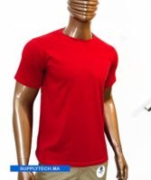 T-shirts Rouge essentiel coton unisexe - manches courtes – Image 4