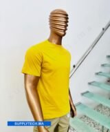 T-shirts jaune essentiel coton unisexe - manches courtes – Image 2