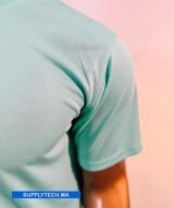 T-shirt Bleu turquoise de Sublimation Sportif en Polycoton – Image 6