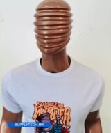 T-shirt blanc de Sublimation en Polycoton 200G – Image 5